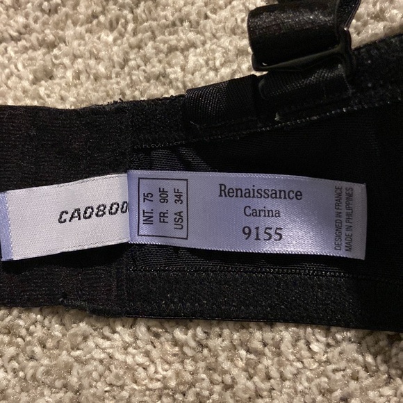 Le Mystere Carina Convertible Black Bra Size 34F - Picture 13 of 13